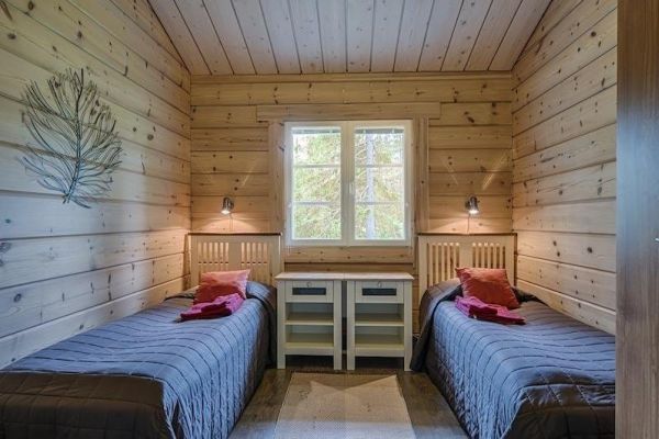 Twin bedroom at Luppolinna