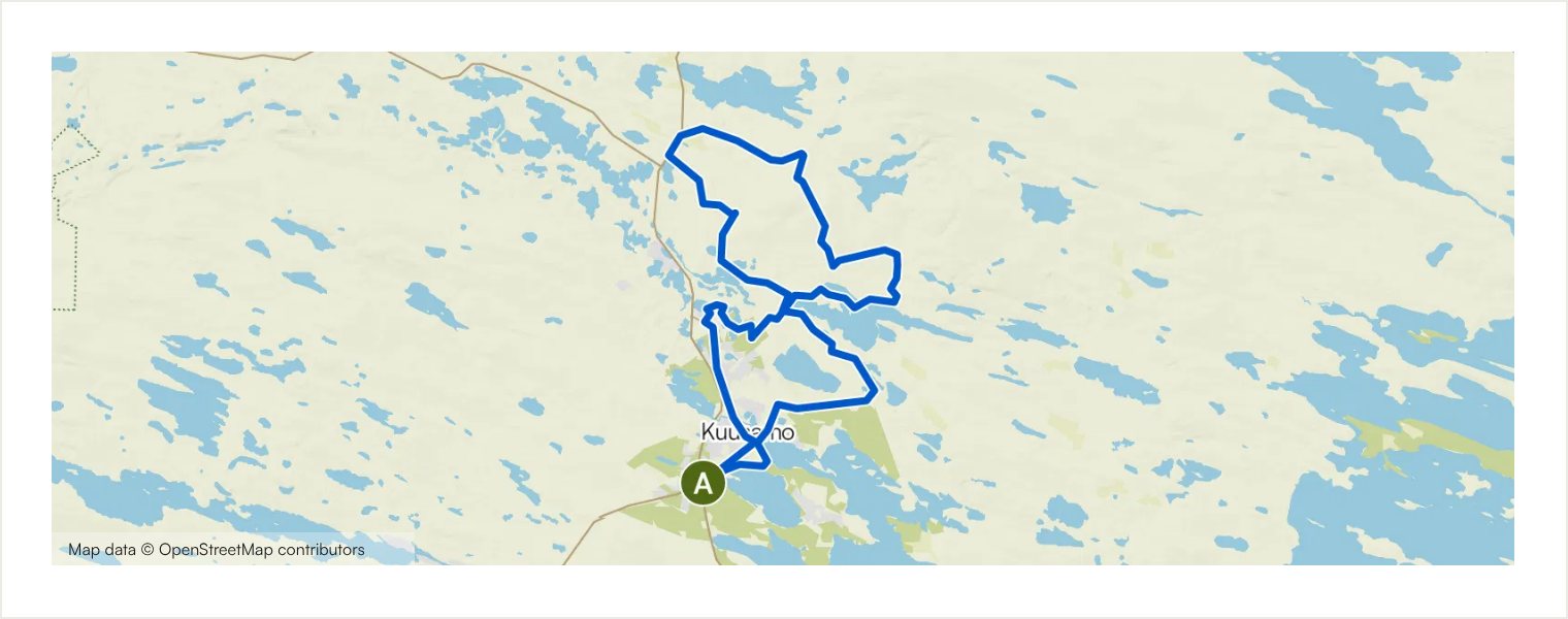Route map showing the real geometry of Nissinvaara Circuit