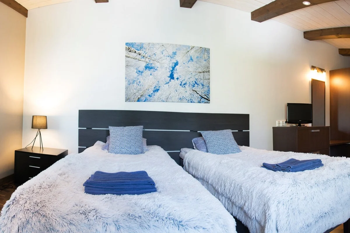 Twin room at Wilderness Hotel Papin Talo